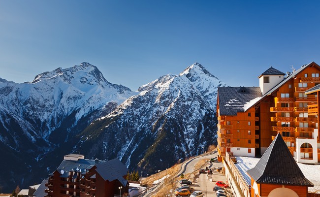 Ski resort in French Alps