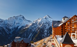 Ski resort in French Alps